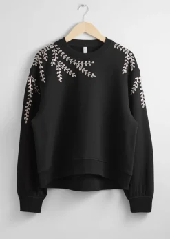 Cheap Oversized Beaded Sweatshirt Kvinder Toppe