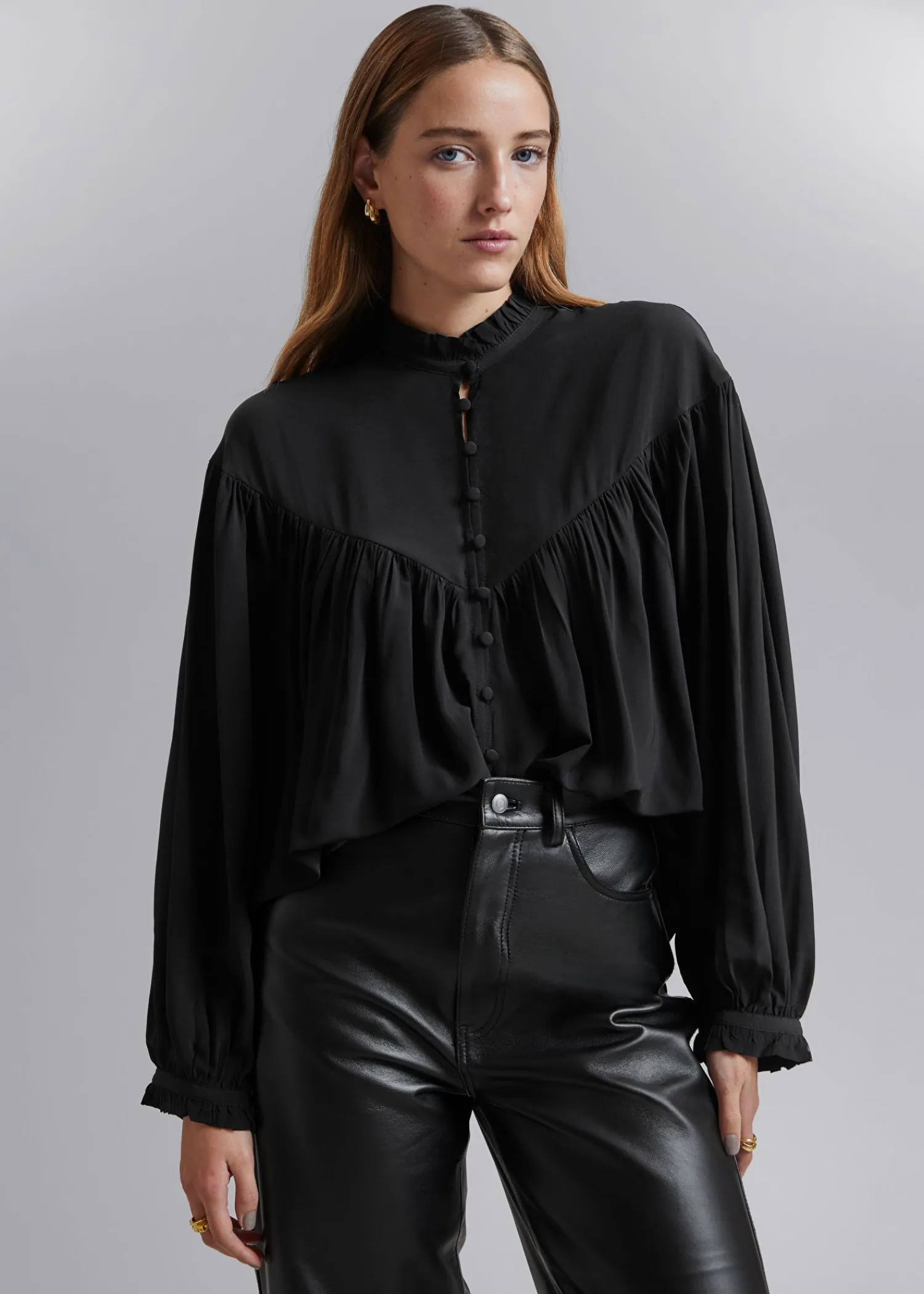 Best Sale Oversized Flaesebluse Kvinder Bluser Og Skjorter