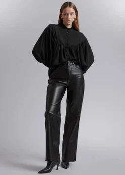 Best Sale Oversized Flaesebluse Kvinder Bluser Og Skjorter