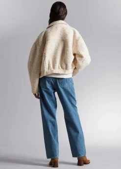 Sale Oversized Jakke Med Lynlas Kvinder Frakker & Jakker