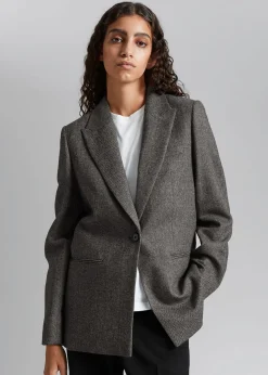 Best Sale Oversized Pinstripe Blazer Kvinder Blazere