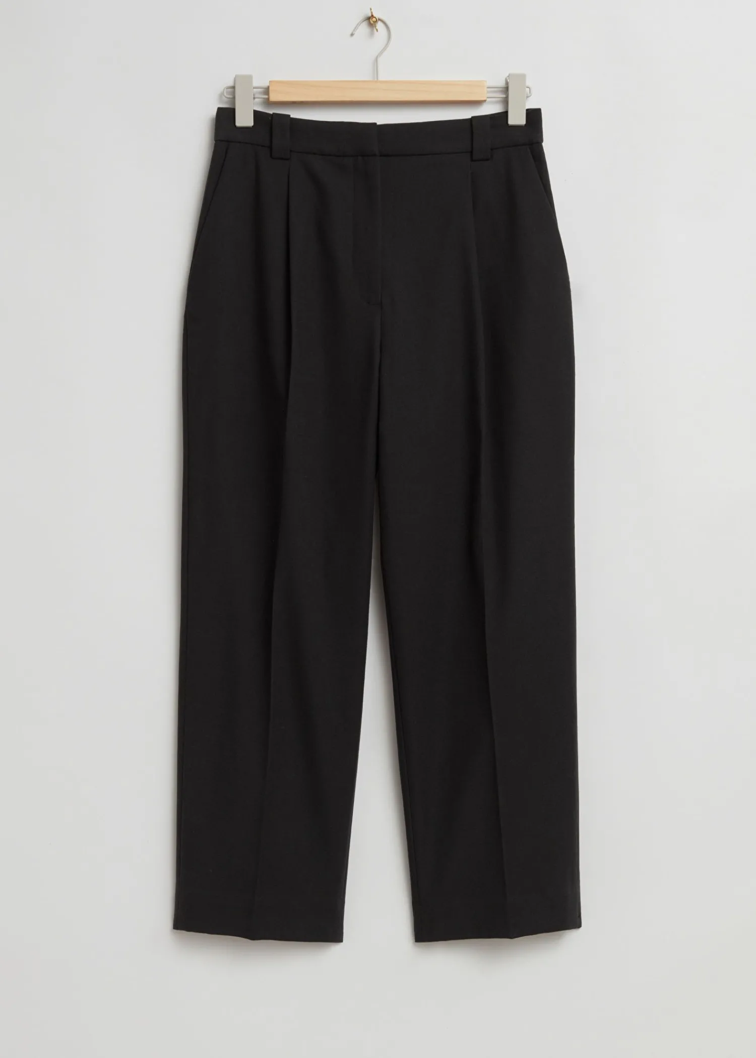 Fashion Plisserede Bukser Med Lige Ben Kvinder Bukser