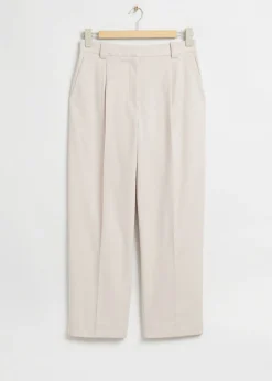 Sale Plisserede Bukser Med Lige Ben Kvinder Bukser