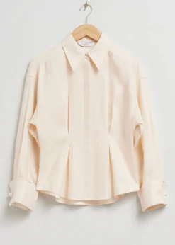 Cheap Plisseret Detalje Horskjorte Kvinder Bluser Og Skjorter