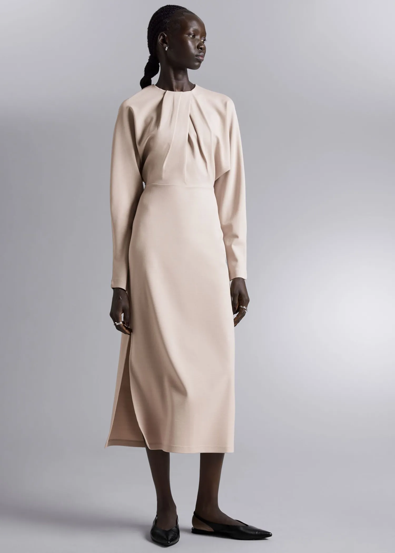 Hot Plisseret Midikjole Kvinder Kjoler