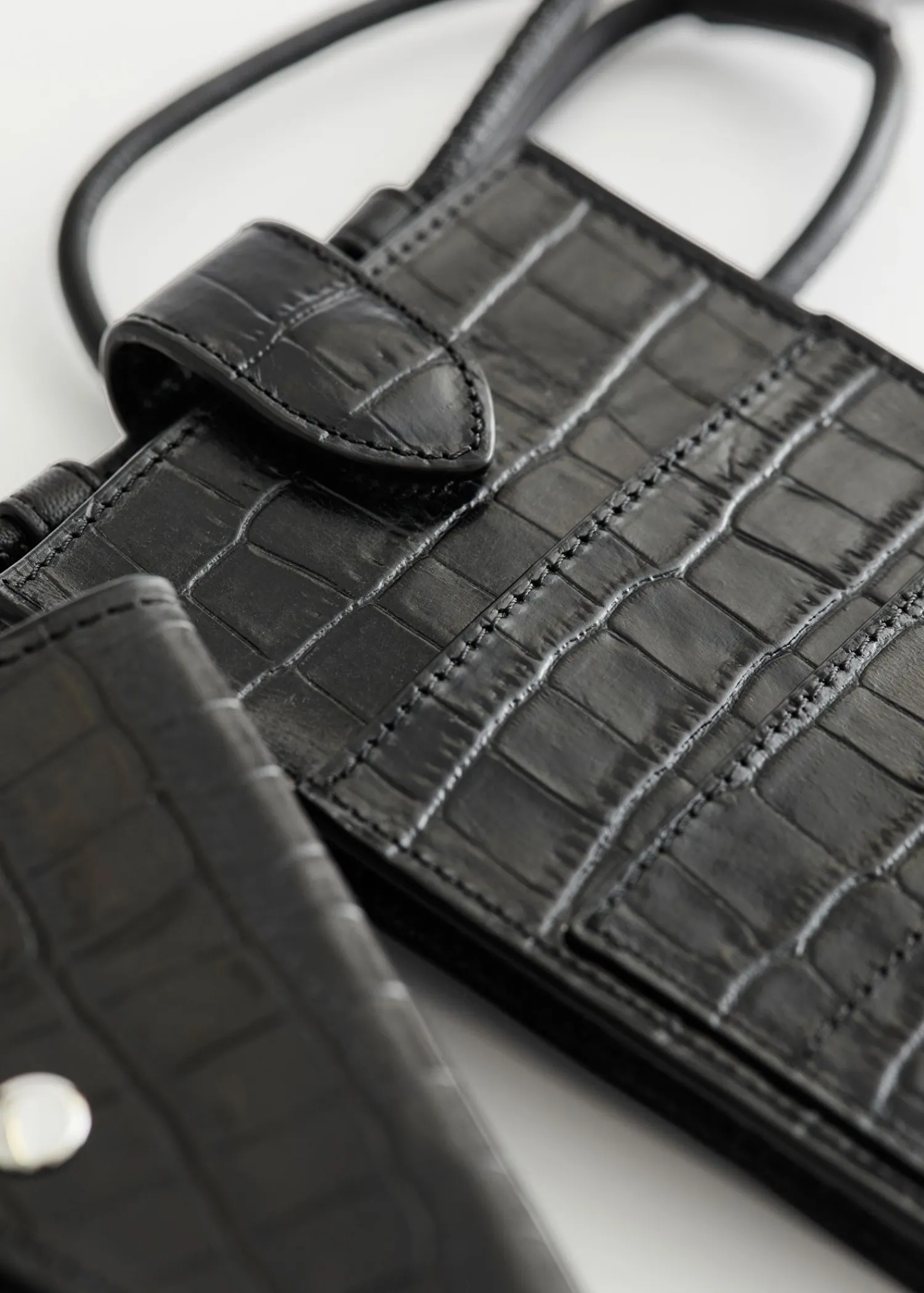 Online Pung I Croc-Praeget Laederhals Kvinder Tegnebøger