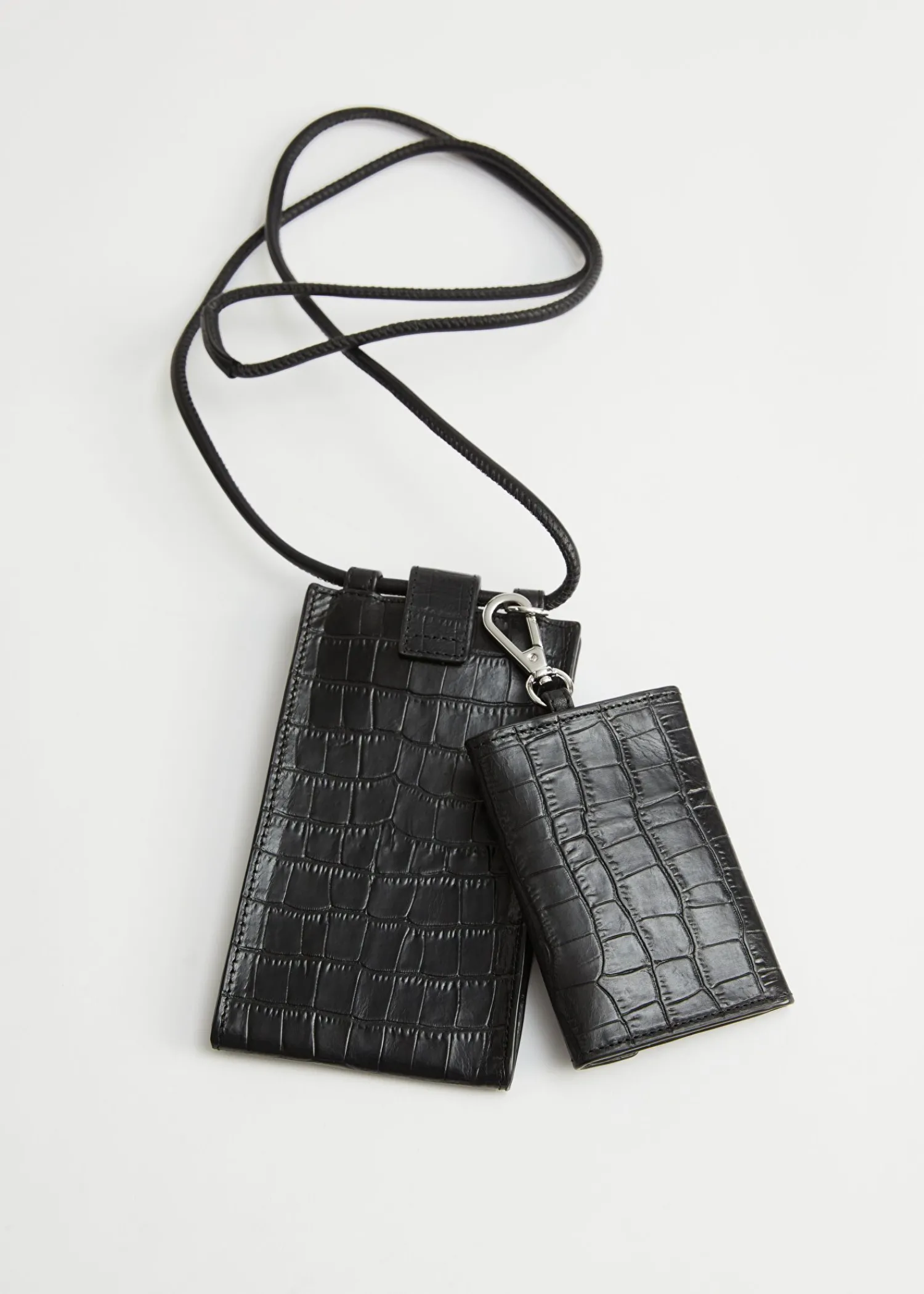 Online Pung I Croc-Praeget Laederhals Kvinder Tegnebøger