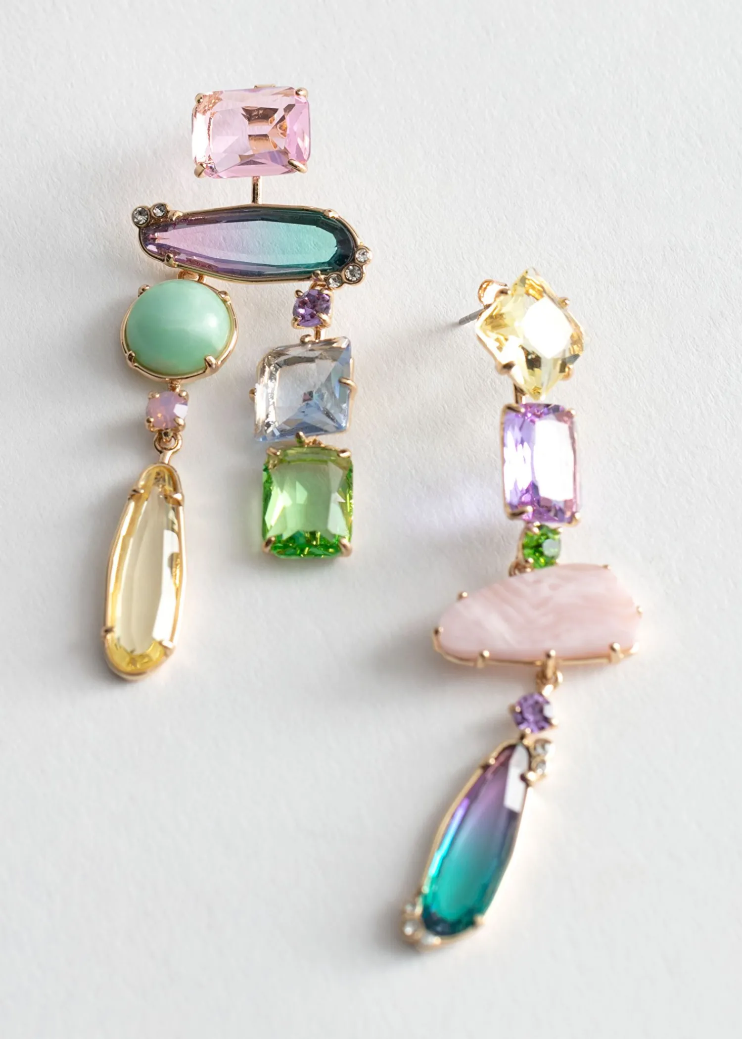 Store Rainbow Rhinestone Haengende Oreringe Kvinder Oreringe