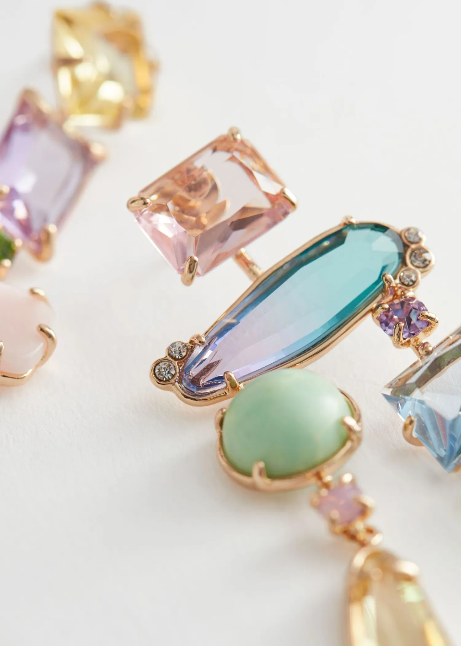 Store Rainbow Rhinestone Haengende Oreringe Kvinder Oreringe