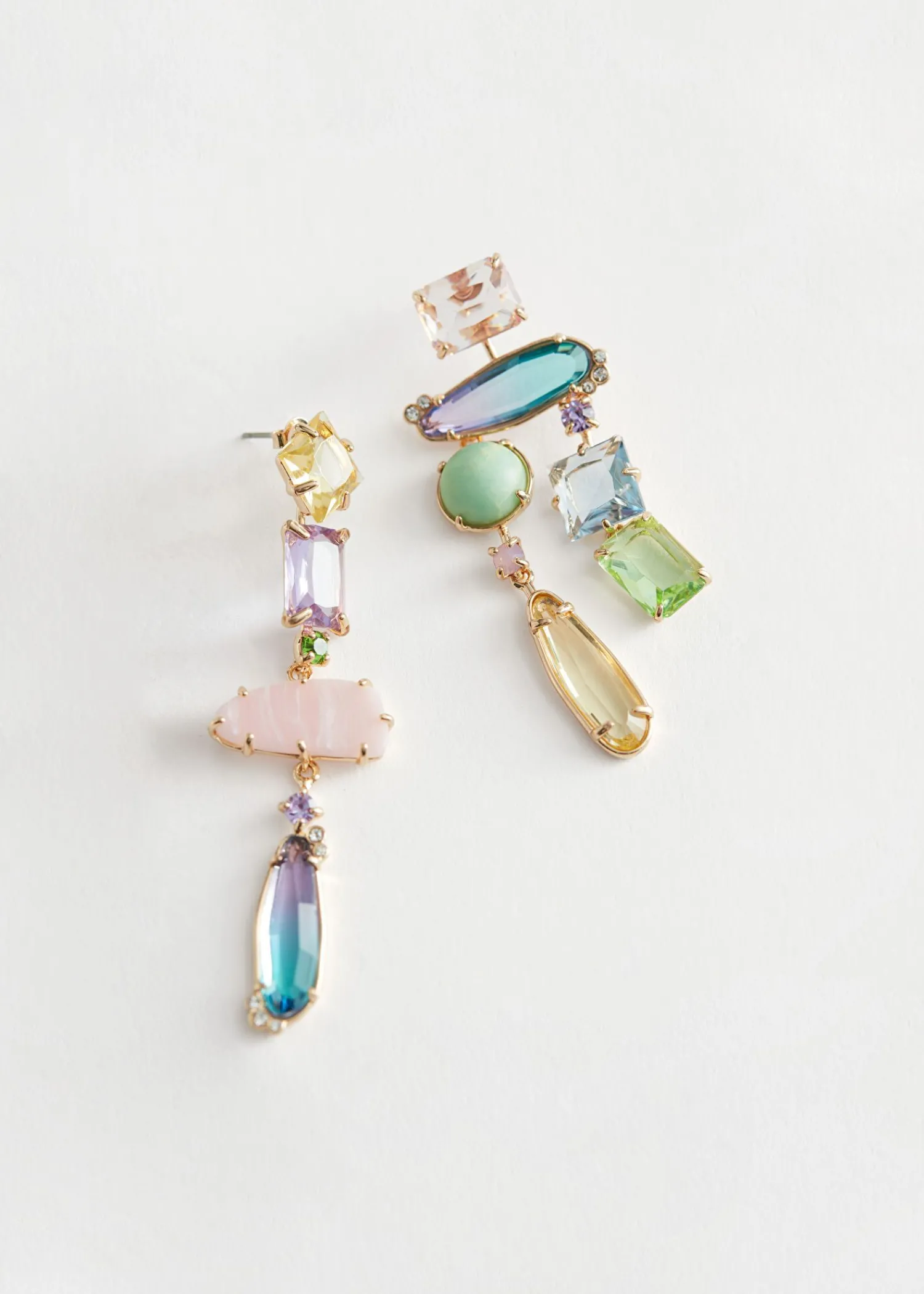 Store Rainbow Rhinestone Haengende Oreringe Kvinder Oreringe