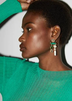 Best Rhinestone Perle Haengende Oreringe Kvinder Oreringe