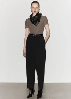 Best Sale Ribbet Cropped T-Shirt Kvinder Toppe