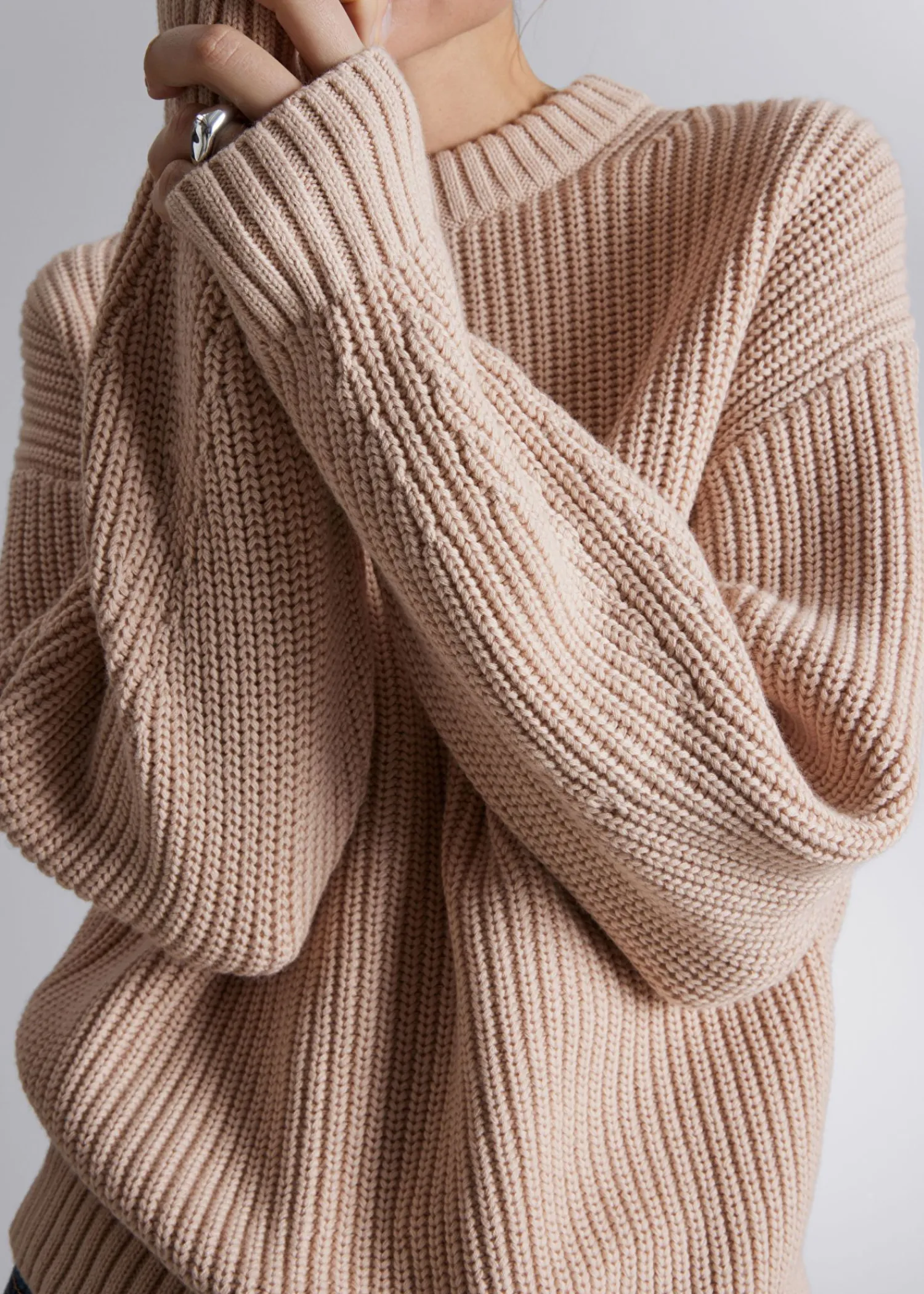 Clearance Ribbet Striktroje Kvinder Strik