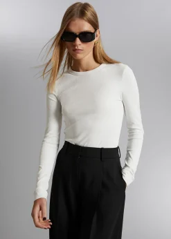 Store Ribbet Top Kvinder Toppe