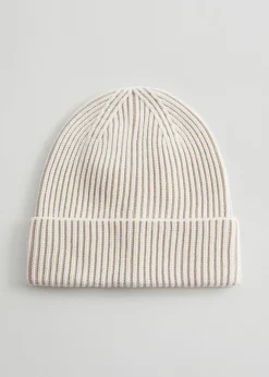 Sale Ribbet Uldhue Kvinder Hovedbeklædning