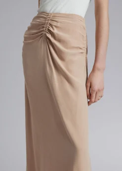 Flash Sale Ruched Midi-Nederdel Kvinder Nederdele