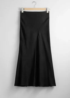 Cheap Satin Midi Nederdel Kvinder Nederdele