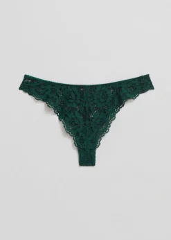 Best Sale Scalloped Blonde Tanga Kvinder Underdele