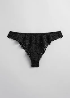 Cheap Scalloped Blonde Tanga Kvinder Underdele