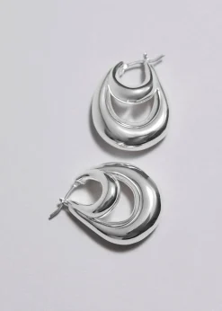 Best Skulpturelle Double Hoop Oreringe Kvinder Oreringe