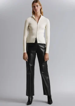 Discount Slank Cardigan Med Lynlas Kvinder Strik