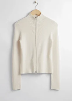 Discount Slank Cardigan Med Lynlas Kvinder Strik