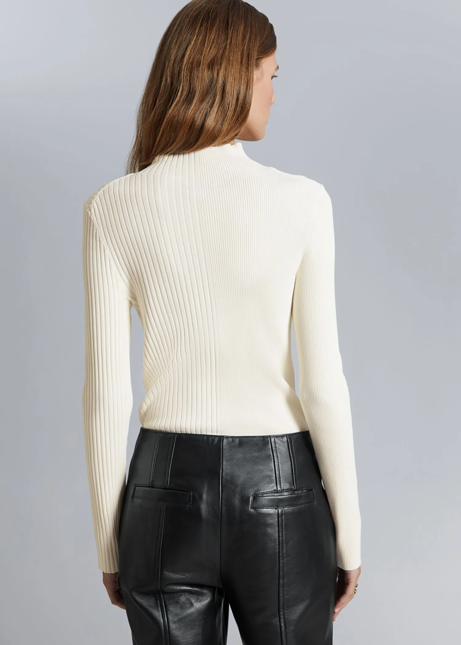 Best Sale Slank Mock-Neck Top Kvinder Toppe