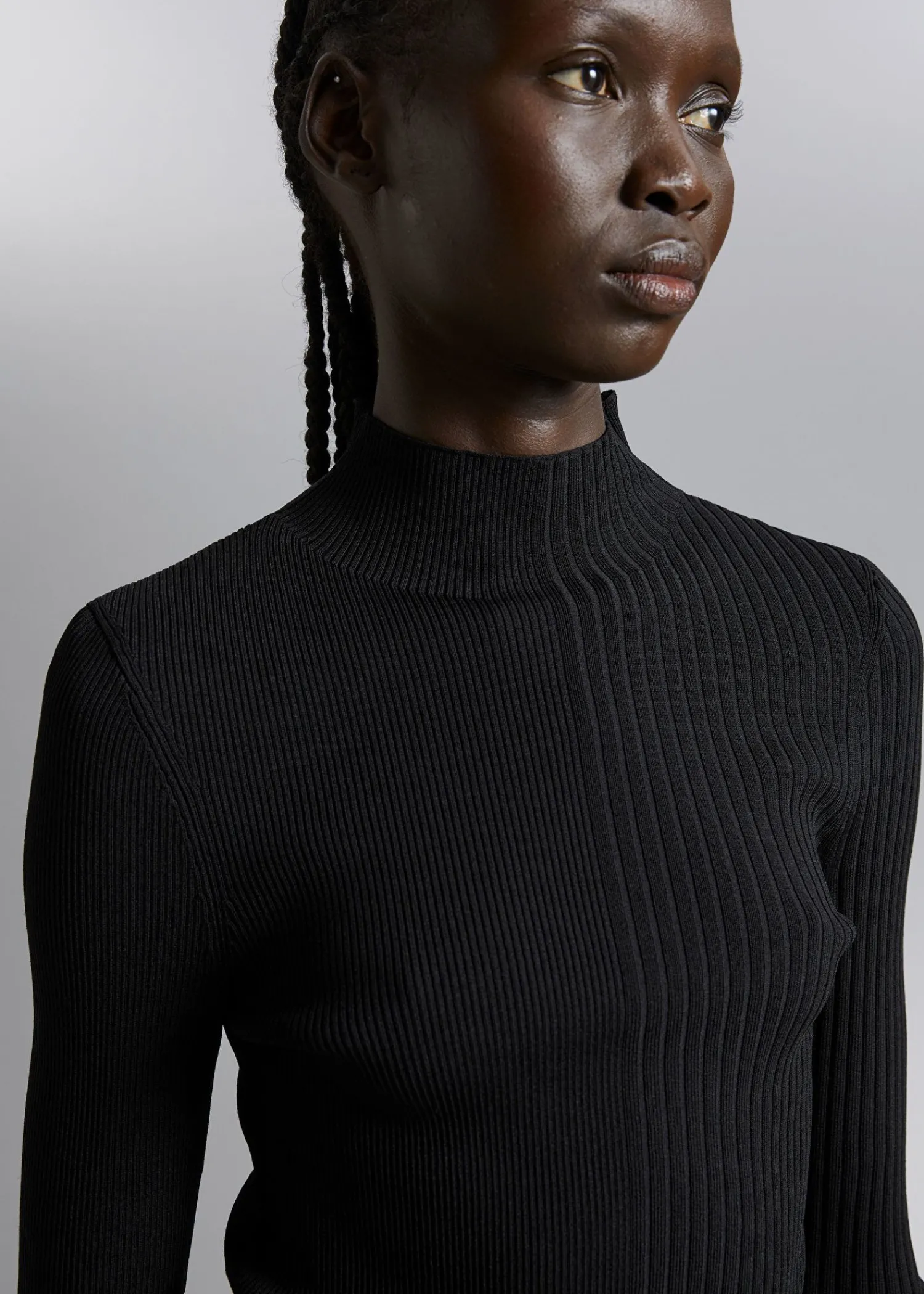 Flash Sale Slank Mock-Neck Top Kvinder Toppe