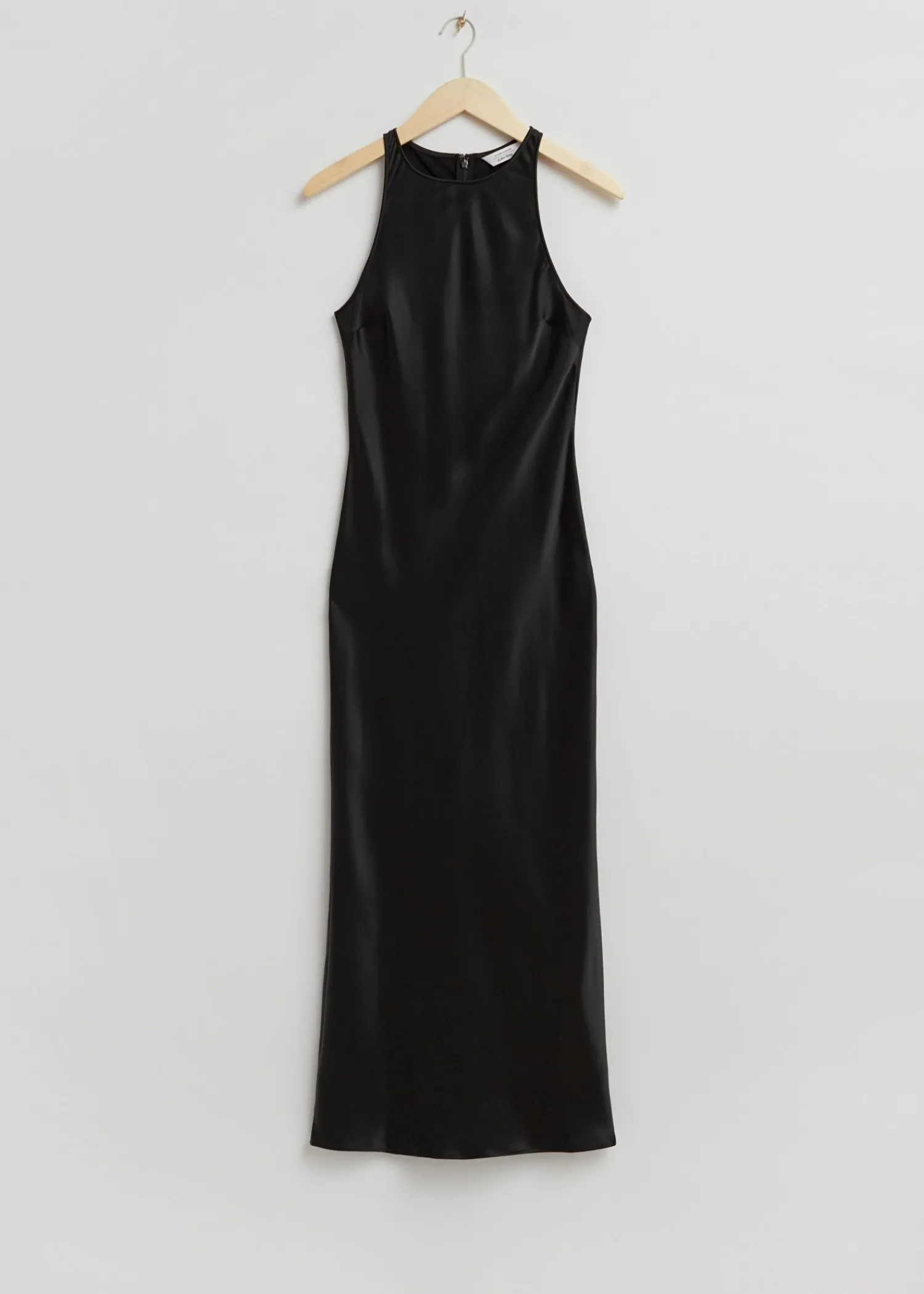 Online Slank Satin Midikjole Kvinder Kjoler