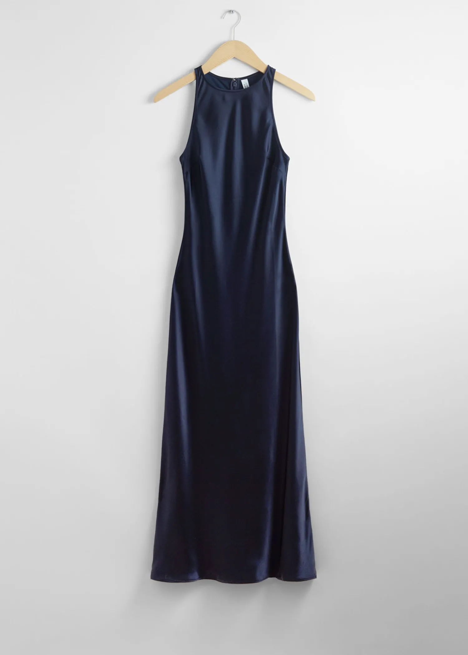 Online Slank Satin Midikjole Kvinder Kjoler