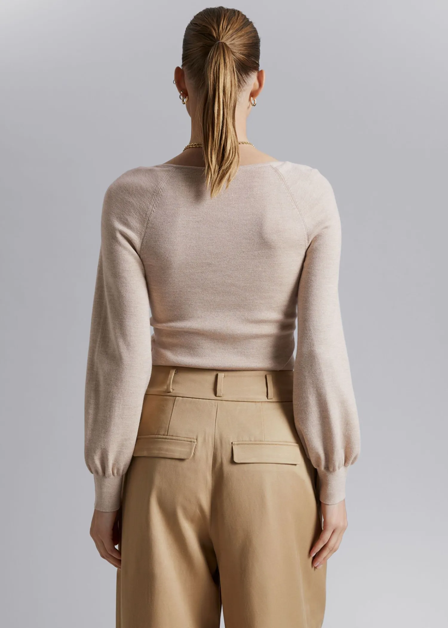 Discount Slim-Fit Blod Strik Top Kvinder Toppe