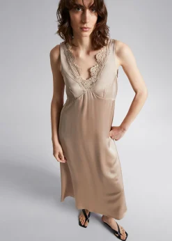 New Slipkjole Med Blonder Kvinder Kjoler