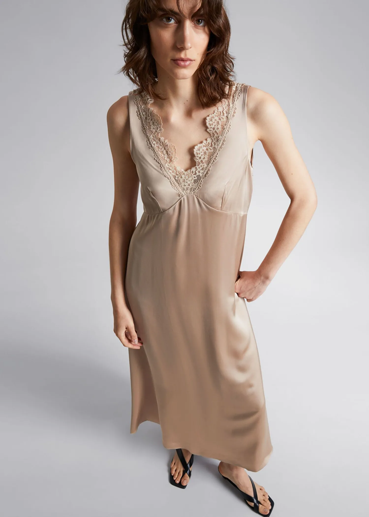 New Slipkjole Med Blonder Kvinder Kjoler