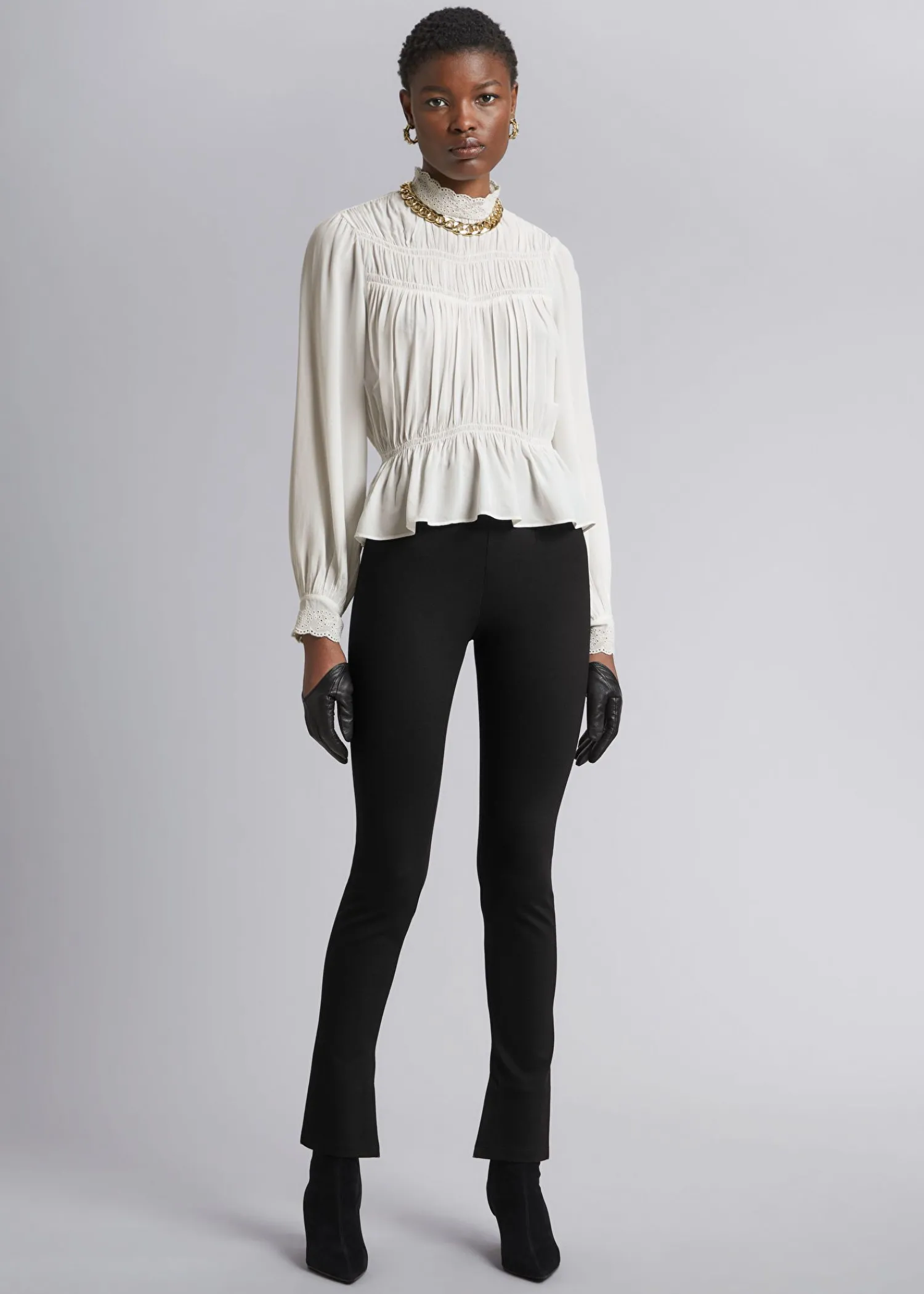 Cheap Smocket Bluse Kvinder Bluser Og Skjorter