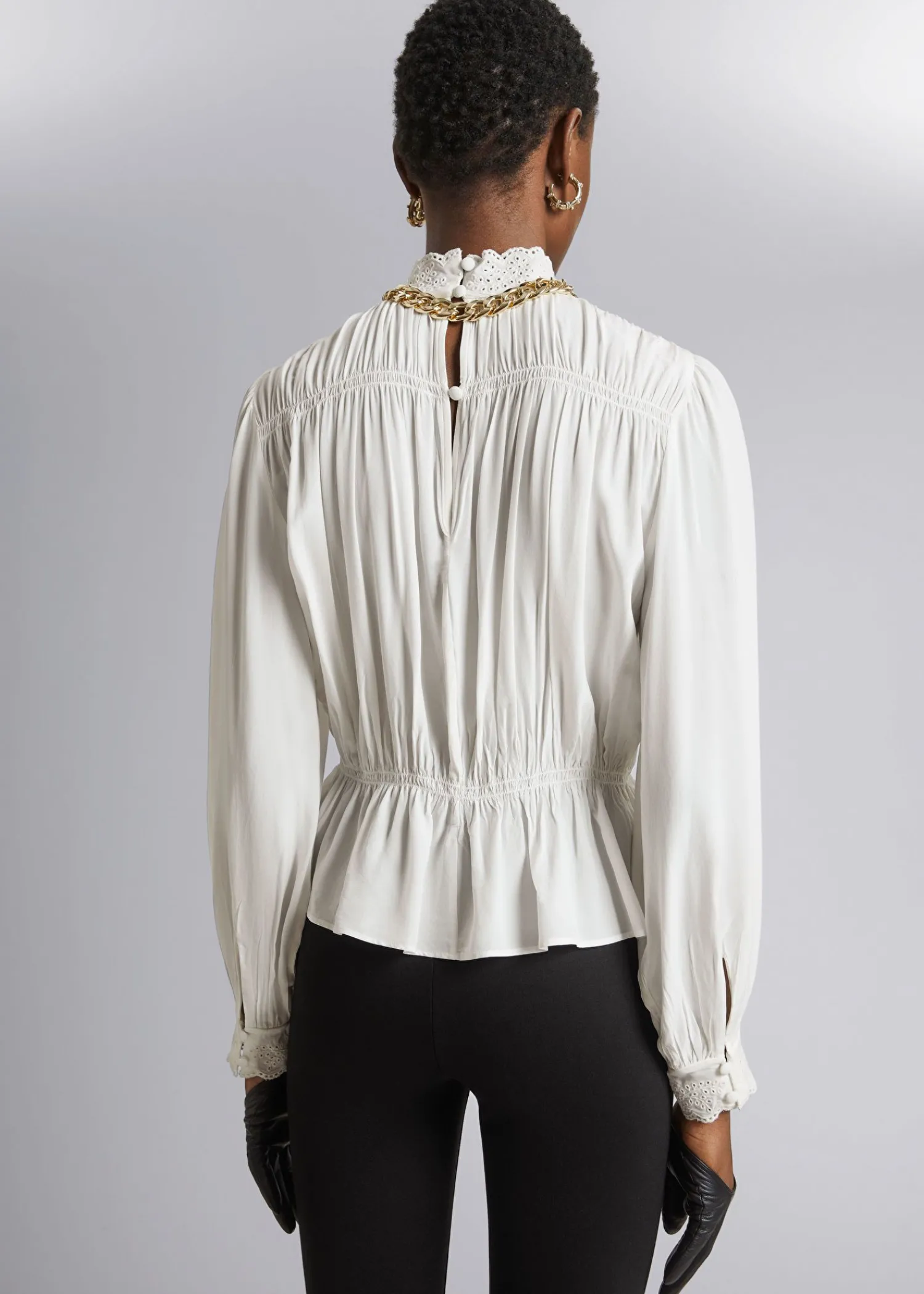 Cheap Smocket Bluse Kvinder Bluser Og Skjorter