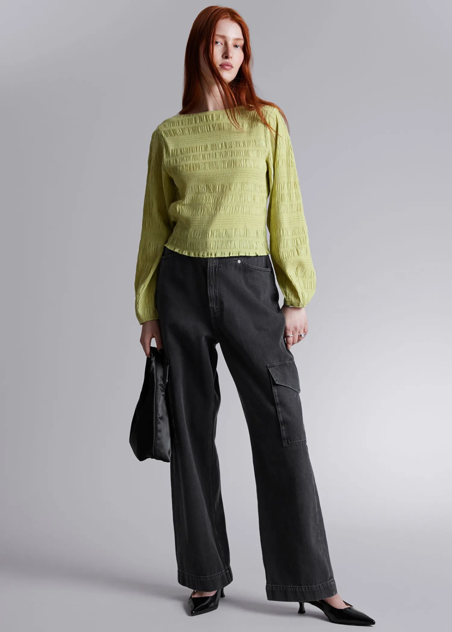 Cheap Smocket Bluse Kvinder Bluser Og Skjorter