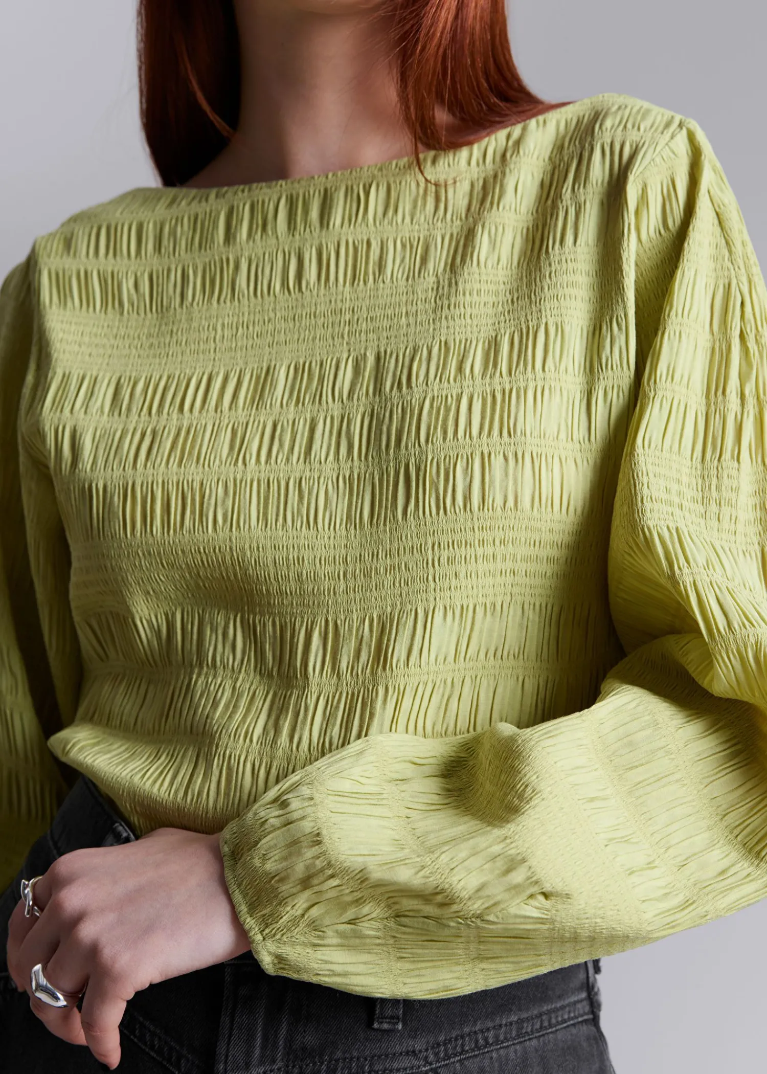 Cheap Smocket Bluse Kvinder Bluser Og Skjorter