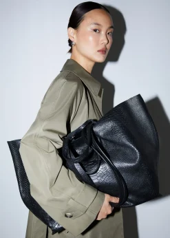 Flash Sale Stor Laedertote Kvinder Tasker