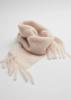 Clearance Stort Mohair-Blend Torklaede Kvinder Matchende Sæt