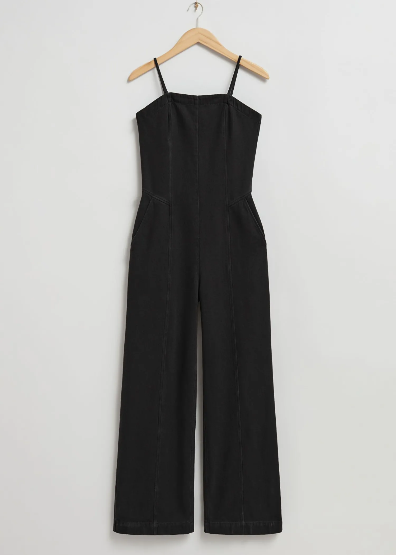 Best Strappy Denim Jumpsuit Kvinder Denim
