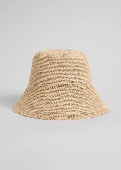 Fashion Straw Bucket Hat Kvinder Hovedbeklædning