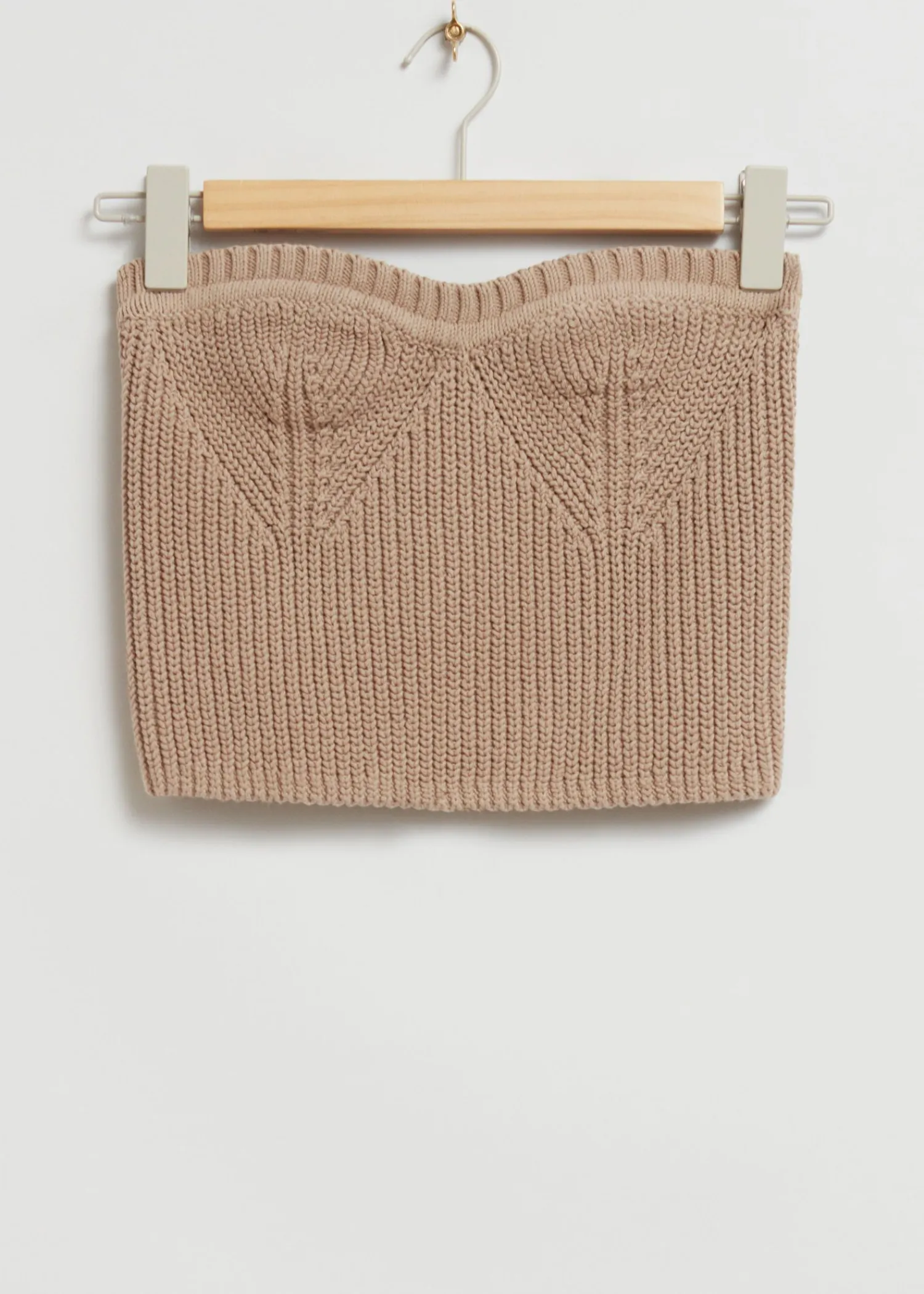 Best Strikket Bandeau Tube Top Kvinder Toppe