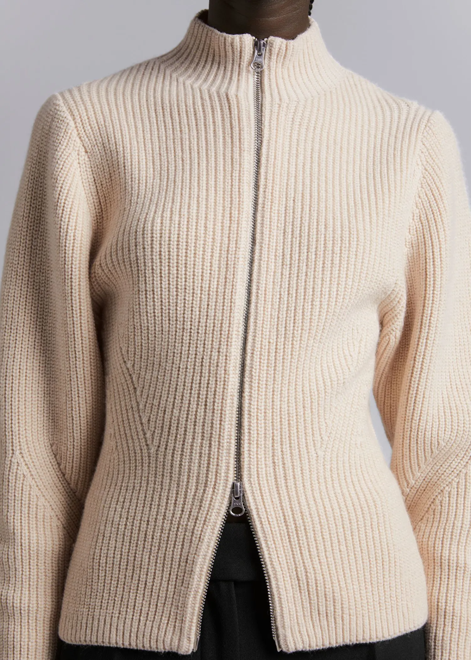 Best Strikket Cardigan Med Lynlas Kvinder Strik