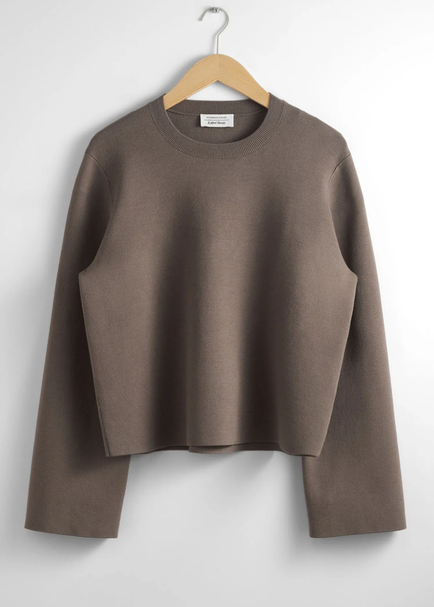 Discount Strikket Sweater Med Brede Aermer Kvinder Strik