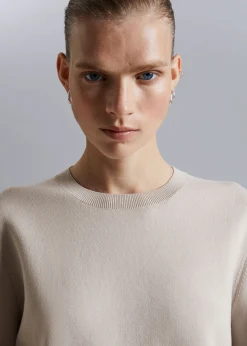 Online Strikket Sweater Med Brede Aermer Kvinder Strik