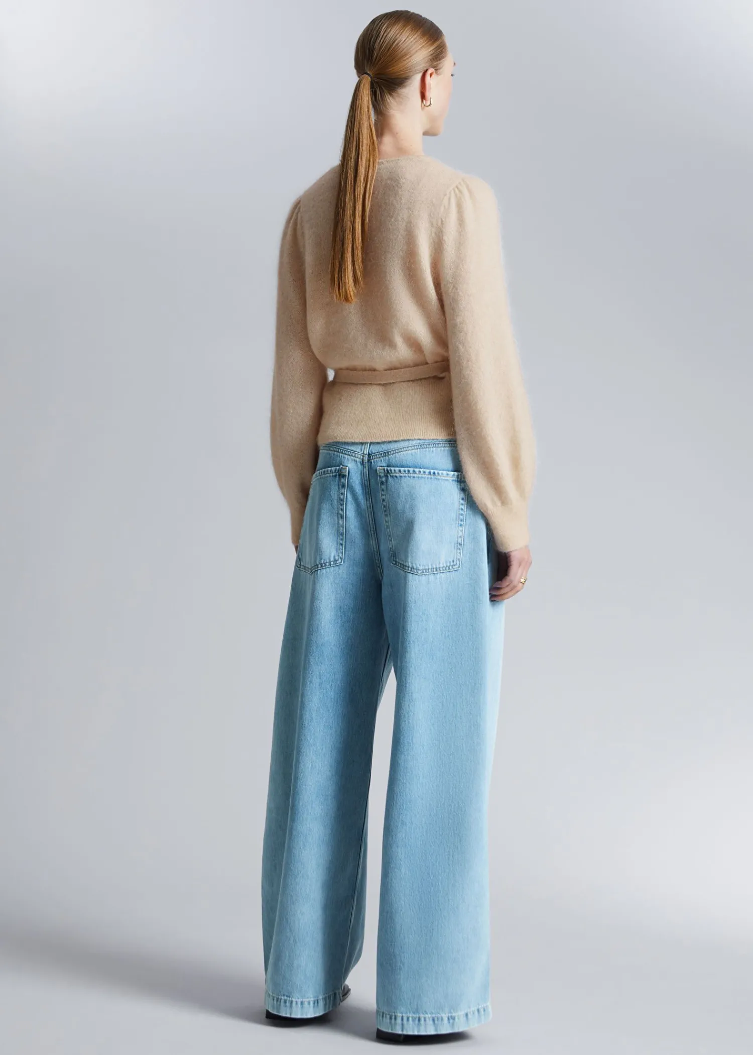 Outlet Strikket Wrap Cardigan Kvinder Strik