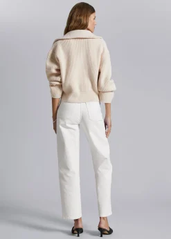 Online Striktroje Med Halv Lynlas Kvinder Strik