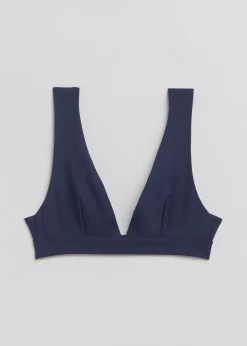 Store Tekstureret V-Cut Bikinitop Kvinder Bikinier