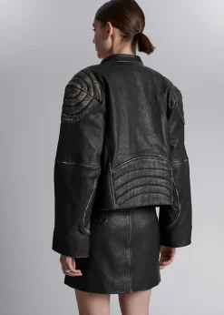 Cheap Topsyet Laeder Mininederdel Kvinder Sæt Og Dragter