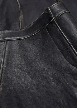 Cheap Topsyet Laeder Mininederdel Kvinder Sæt Og Dragter